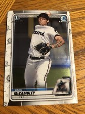 Zach McCambley 2020 Bowman Draft Chrome 1st BD-112 Miami Marlins