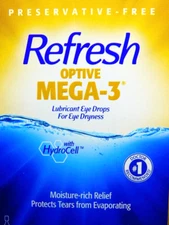 Refresh OPTIVE MEGA-3 Lubricant Eye Drop HydroCell  60 count ( .01 fl oz /.4mL )