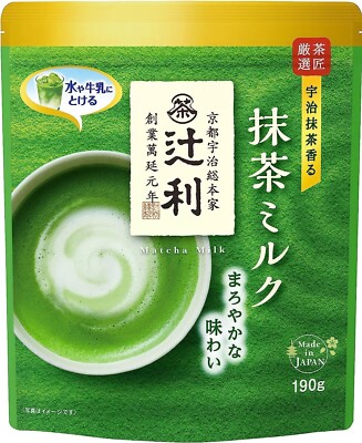 まっちゃ ZK Japanese Matcha Milk Green Tea Milk Powder Tsujiri Kyoto Japan