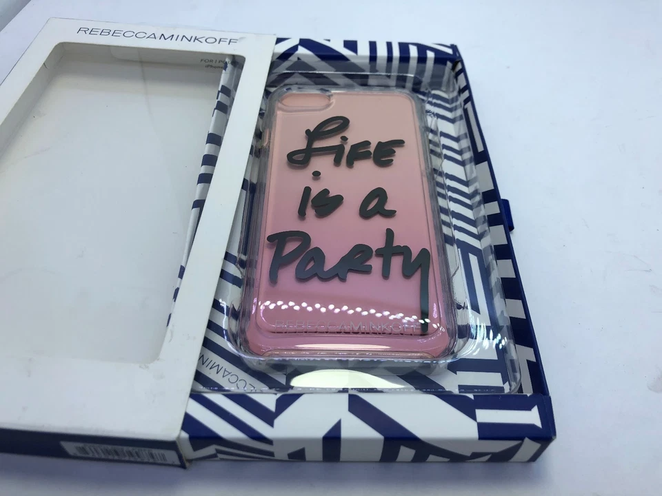 Funda Rebecca Minkoff Life is a Party para iPhone SE 3ª 2ª 2022 8 7 Peonía Transparente Foto 2 de 2