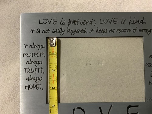 Picture Frame With “love” Bible Verse From I Cor. 13 - Picture 4 of 6