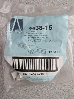 NEW LOT OF 12 AMBIANCE  / GENERATION LIGHTING  9438-15 LX TRACK MOUNTING CLIP-15