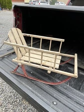 Vintage Wooden Childs Sled  Needs Pull Rope Nice Condition