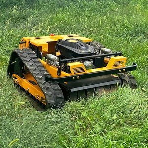 Remote Controlled Tracked Lawn Mower 500mm Cutting Width 50° Slope Electric