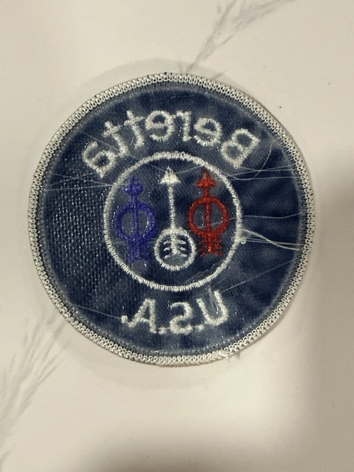 "Parche de hierro bordado con logotipo de armas de fuego Beretta original vintage de EE. UU. coser" Foto 2 de 3