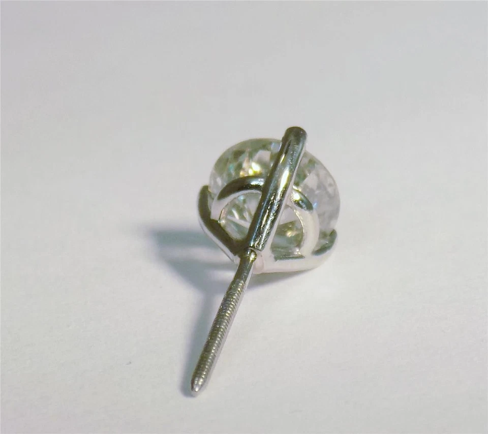 СЕРТИФИЦИРОВАННЫЙ ПЛАТИНЫ 1,15 КАРАТ КРУГЛЫЙ БРИЛЛИАНТ ПАСЬЯНС ОДИН СЕРЬГИ-ГВОЗДИКИ - Изображение 2 из 4