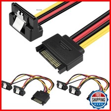SDTC Tech 15 Pin SATA Power Splitter Adapter Cable Male to Dual Female