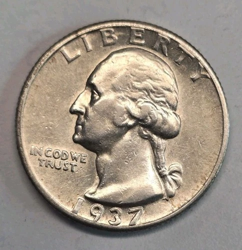 1937-D Washington Silver Quarter AU