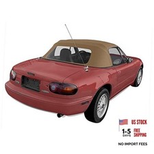 Compatible With Mazda Miata Convertible Top With Plastic No Rain Rail Tan Compatible With Mazda Miata Convertible Top With Plastic No Rain Rail Tan
