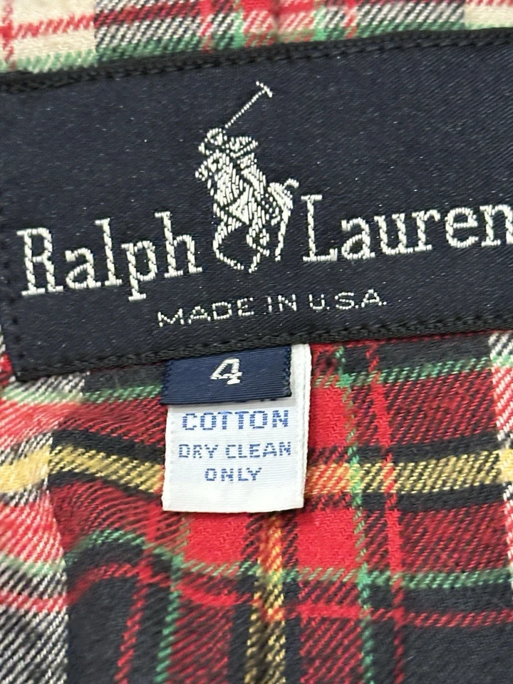 Vintage Ralph Lauren Women’s Barn Coat Flannel Lined Size 4 Made In USA - Image 3 of 4