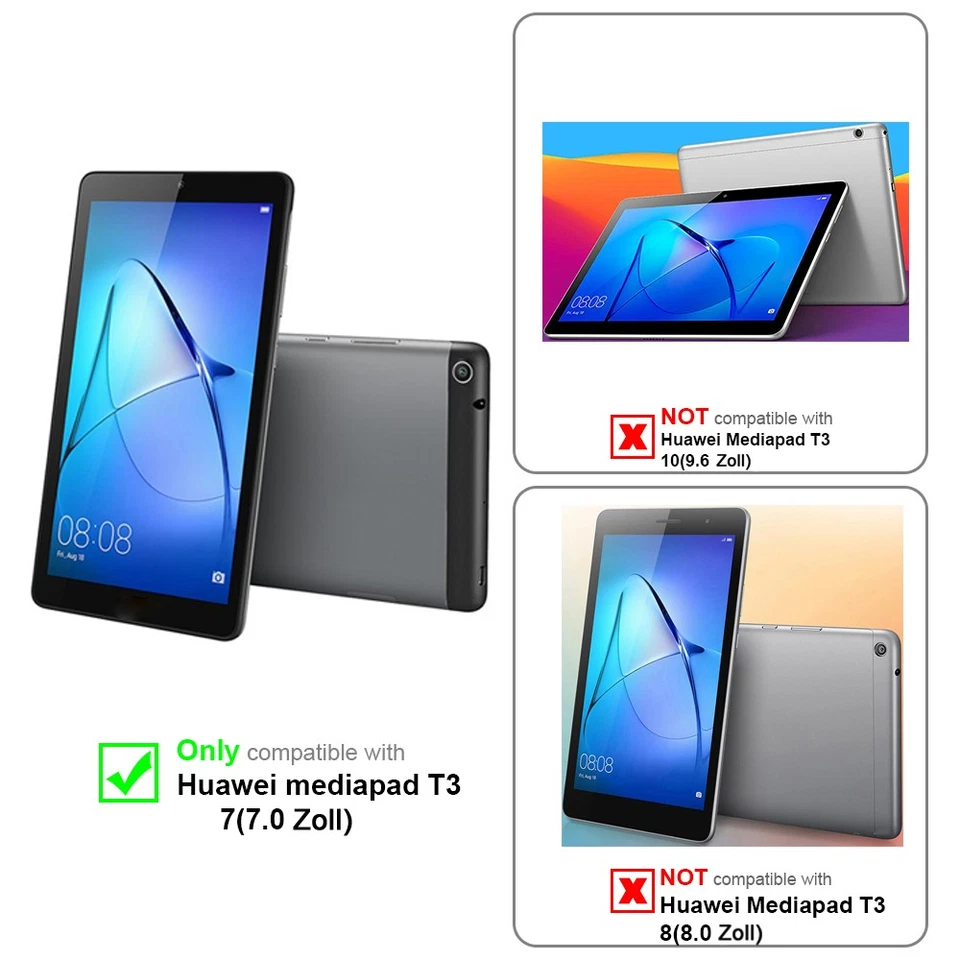3 закаленное стекло для защиты экрана дисплея Huawei MediaPad T3 7 (7,0 дюйма) - Изображение 2 из 4
