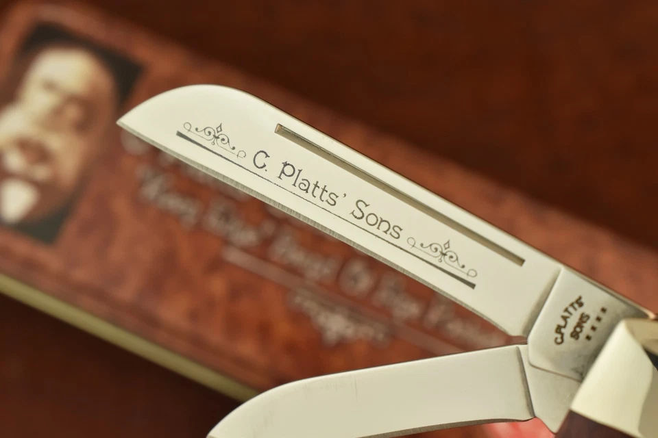 C PLATTS by CASE XX USA WALNUT BROWN BONE CONGRESS KNIFE 64052 SS 2006 (26606) - Image 3 of 4