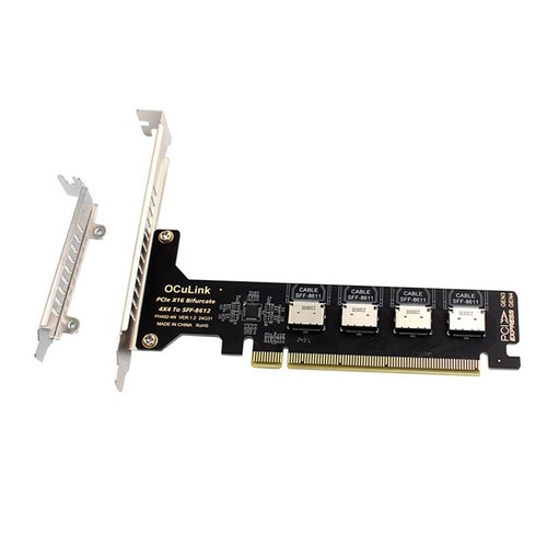 PCI-E X16 Split 4 Ports Oculink Erweiterungskarte SFF8611&8612 NVME PCIe So5789