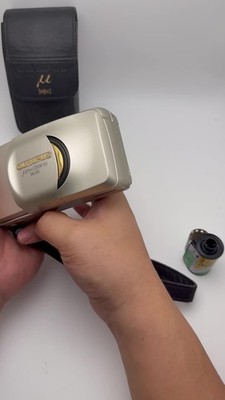 Olympus µ mju Zoom 105 Deluxe w/Case 35mm Film Camera From JAPAN