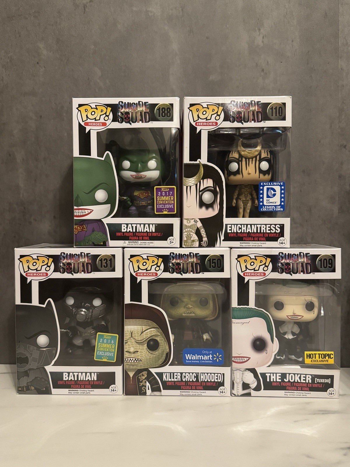 Suicide Squad Exclusive Funko Lot