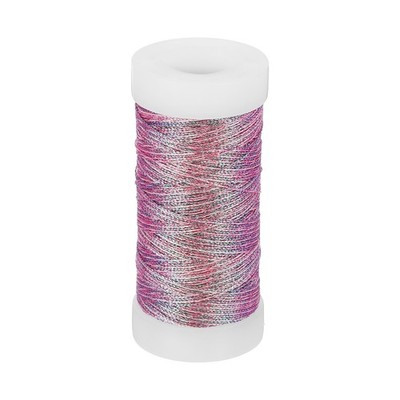 Metallic Thread 100 Yards Embroidery Thread for Sewing Colorful Gold Purple