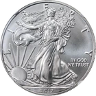 2017 (W) Silver American Eagle $1 NGC MS70 1st Day Miles Standish Auto STOCK
