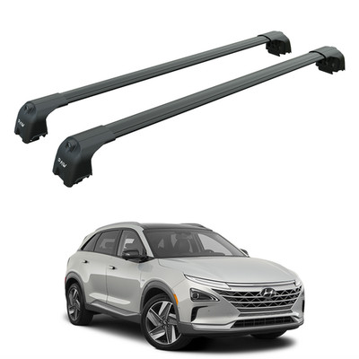 For Hyundai Kona (2017-2026) Roof Rack Cross Bars Flush Rail Black