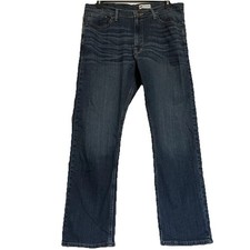 Wrangler Denim Blue Jeans Relaxed Fit Bootcut Style 5 Pocket Men  s Size 38W 32L