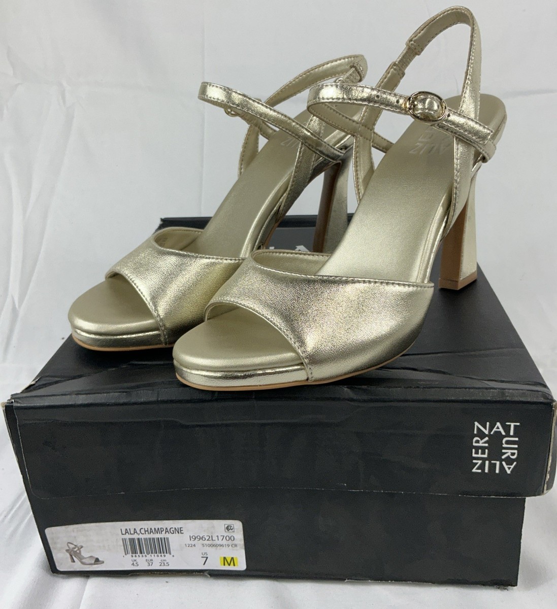 naturalizer gold dress shoes Naturalizer Shoes Womens 6.5 M Gadget Flats Slip On Loafers Gold Faux  Leather