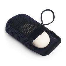 Exfoliating Bar Soap Pouch Dual-Sided Body Scrubber, Blue