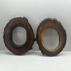 Vintage Set Of Stained Live Edge Tree Wood Wall Slice Hanging Decor Country Core