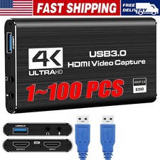 4K Audio Video Capture Card USB 3.0 HDMI Video Capture Device Full LOT Recording