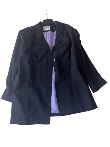 Kaspar Womens Blazer Navy Blue Size 24W Pre Owned - Picture 4 of 8