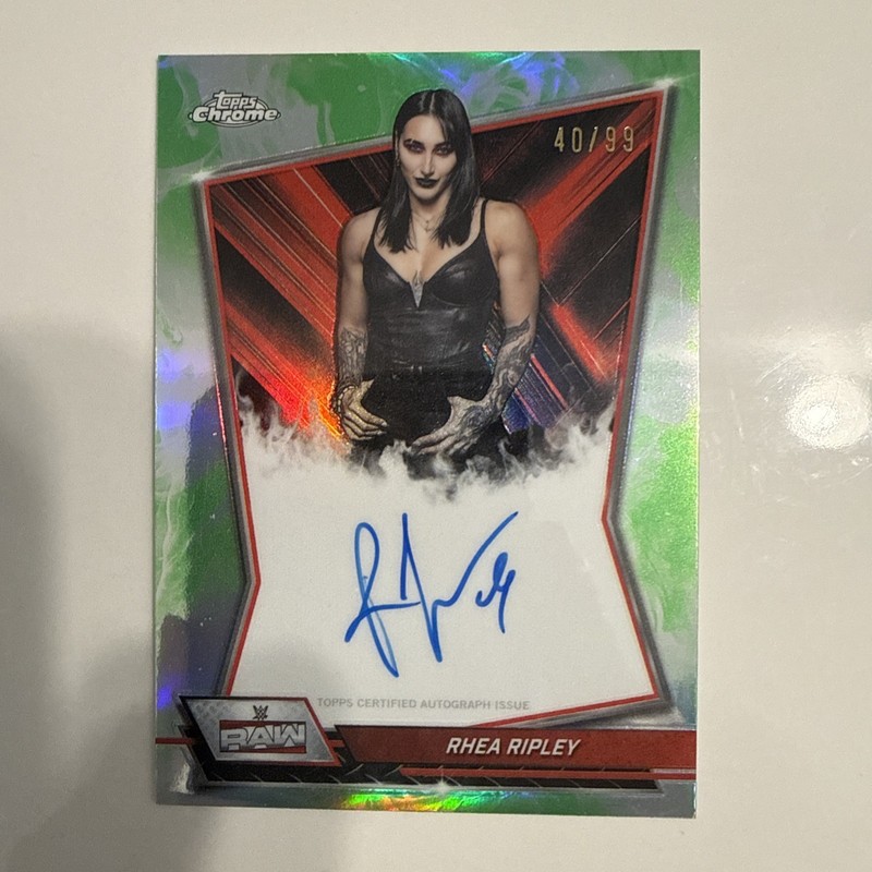 2026 Topps Chrome WWE - Rhea Ripley - Raw Brand Auto /99