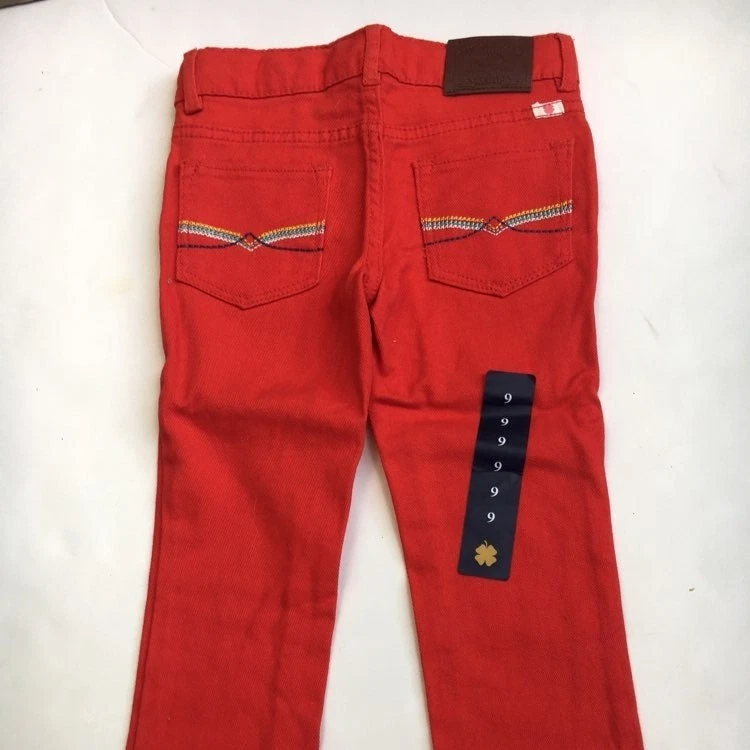 Pantalones de mezclilla Lucky Brand para niñas rojos bordados calce ajustado talla 6 nuevos con etiquetas Foto 2 de 4