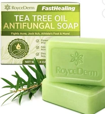 Tea Tree Oil Soap Bar - Antifungal Face & Body Wash. 2 Bars In One Box, 4oz/pc
