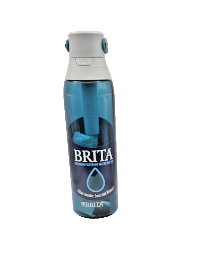 Botella de agua BrBrita 26 oz lados duros - vidrio de mar - filtro incorporado - libre de BPA Foto 2 de 4