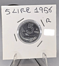 ITALIA REPUBBLICA 5 LIRE  del 1956 delfino circolata  ma in buono stato RARA