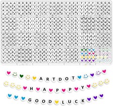 1400 PCS Letter Beads, 28 Styles Friendship Bracelets Assorted Alphabet Preppy J