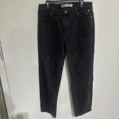 Vintage Harley Davidson Jeans Herren 36x32 Schwarz Denim Relaxed Straight Leg Retro - Bild 1 von 10