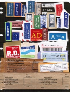 Airmail Registration Express & Other Mixed Postal Labels Selection