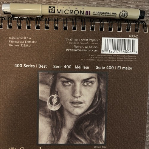 Strathmore Medium Drawing Spiral Paper Pad 6"X8"-24 Sheets, 400300 - Picture 2 of 4