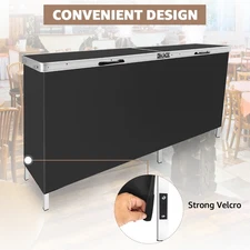 78 Folding Mobile Bar Table - Oxford Black Skirt & Detachable Carry Bag