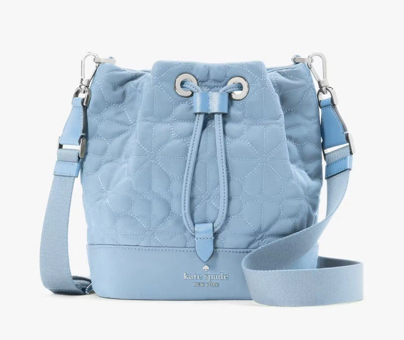 Kate Spade denim Quilted Bucket Backpack EUC kate spade | Bags | Kate Spade Denim Quilted Bucket Backpack  main image 2