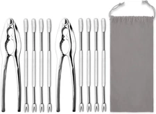 Hiware Lobster Crackers and Picks Set, 10-Piece Crab Leg Cracker Tools - Stainle