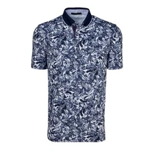 GREYSON STAMPED POLO MALTESE BLUE