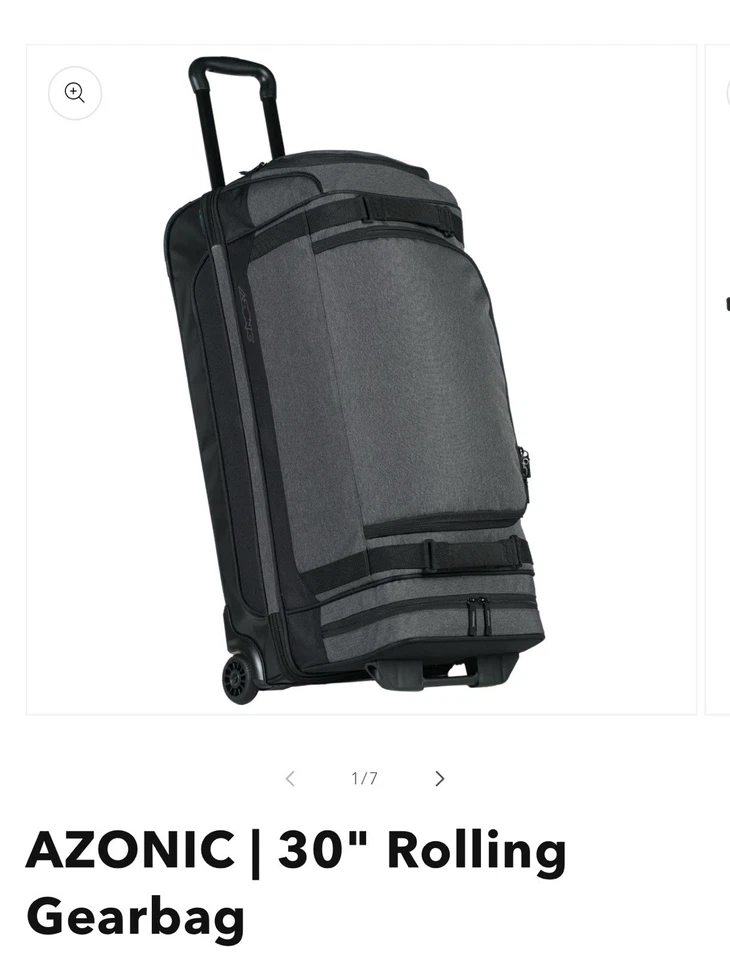 Bolsa de equipo rodante Azonic 30" equipaje de viaje de alta resistencia con ruedas Foto 3 de 4