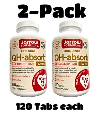 2-Jarrow Formulas Ubiquinol QH-absorb, 100 MG, 120 SOFTGELS 2027