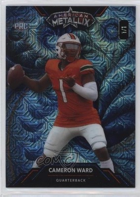 2023 American Metallix Pro-Look Football Blue Mojo Foil 1/1 Cam Ward Cameron 1u6