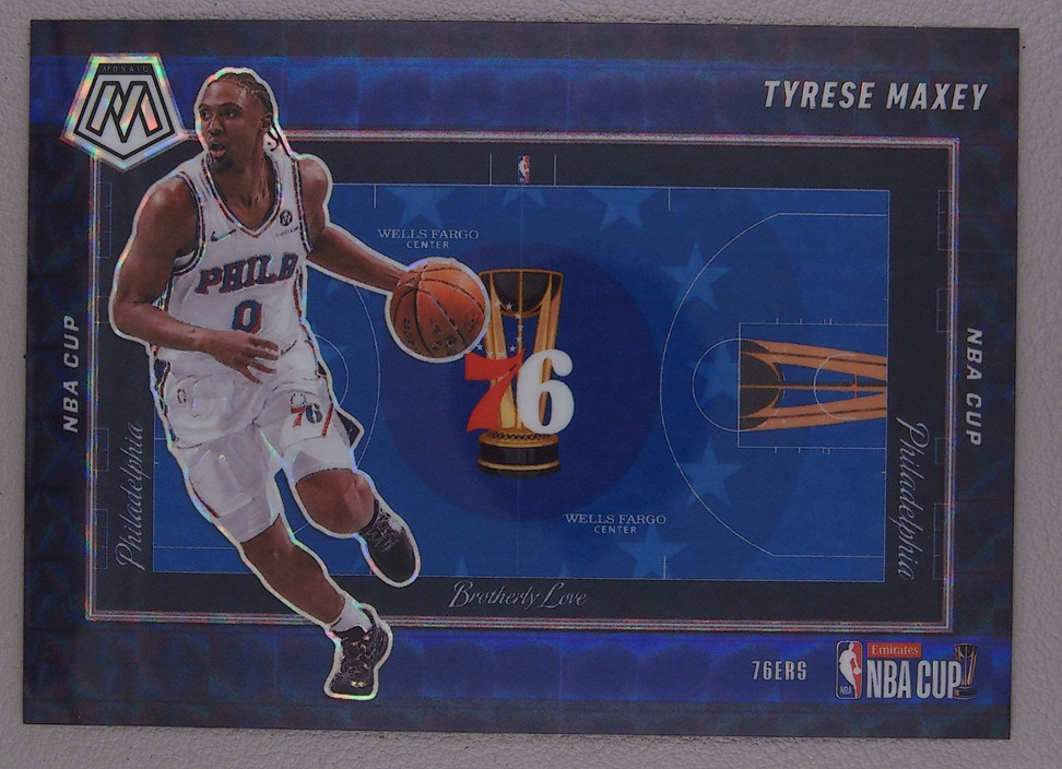 Tyrese Maxey 2024-25 Panini Mosaic NBA Cup Reactive Philadelphia 76ers #5