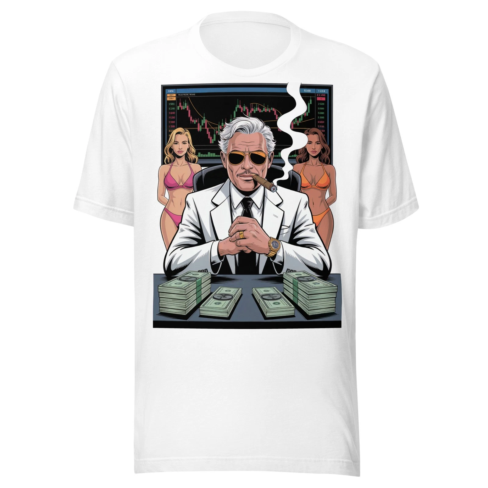 Wall Street Crypto XRP Millionaire Stock Broker GTA5 Day Trader Forex T-Shirt