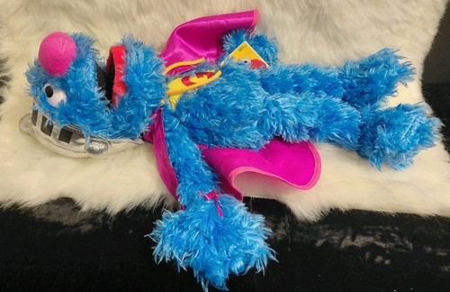 Sesame Place Super Grover Sesame  Cape Helmet Cute Hero Plush NWT - Picture 7 of 14