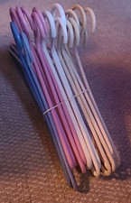 Lot of 16 Multicolor Plastic Adult Hangers Closet Organization DIY Crafts Shirts