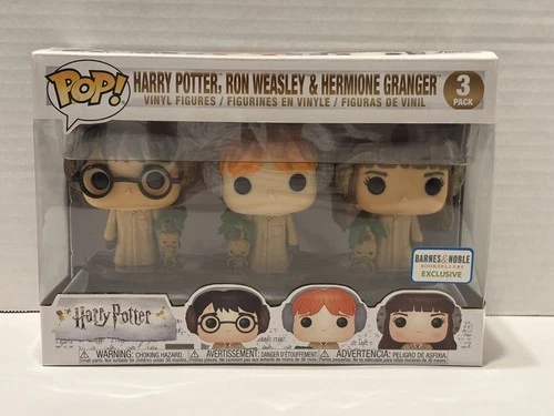 Funko Pop! Vinyl: Harry Potter 3 pack - Harry, Ron, Hermione with Mandrake - B&N