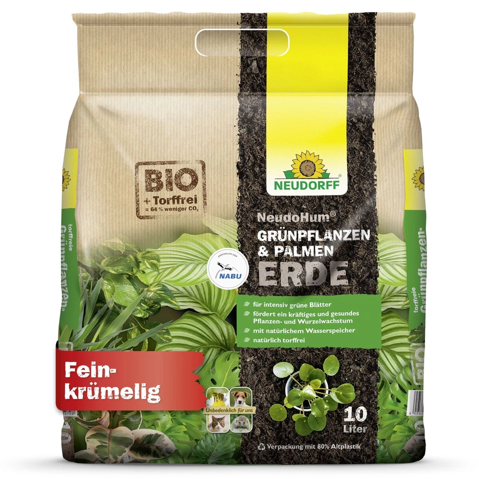 Neudorff NeudoHum Grünpflanzen & PalmenErde 10 L Grünpflanzenerde Palmen Erde